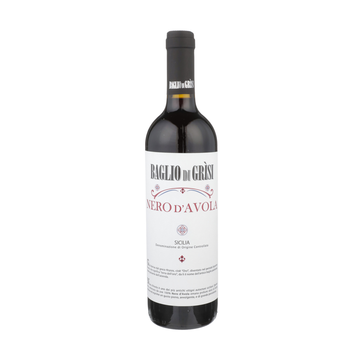 BAGLIO DI GRISI NERO D&#39;AVOLA SICILIA 2020